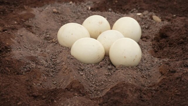 Giant Ostrich Eggs Hidden in Sand | Amazing Wildlife Scene