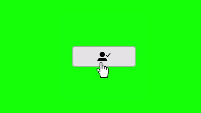 Facebook, follow Button Green Screen Background