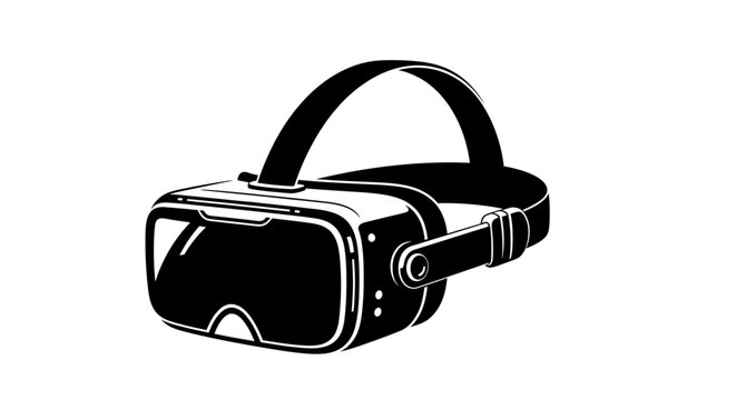 Virtual reality VR headset vector illustration isolated on white