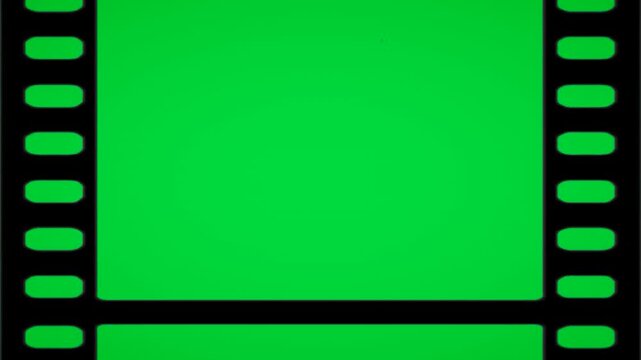 Clean border overlay simple graphic moving motion on green screen chroma key background film art studio seamless for integration pro assets dynamic vintage modern vfx cinematic clean epic projects