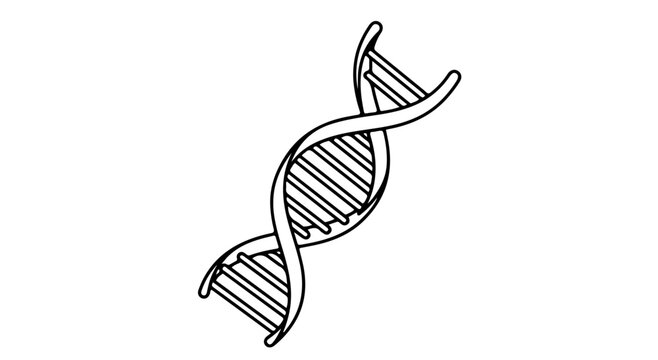 Dna double helix structure illustration genetic code symbol