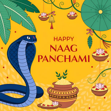 happy naag panchami indian festival background