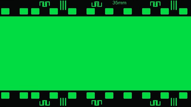 Minimal cinema aspect ratio mask frame with internal green screen template and tracking marks abstract cinematic background video editing motion graphics footages clip assets footage.