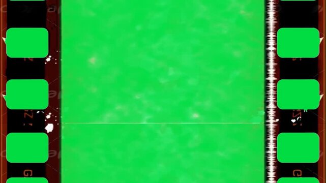 Textured grunge border frame holding separate multi slot green key windows for digital video arts abstract cinematic background video editing motion graphics footages clip assets footage.