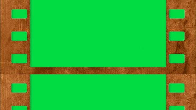Warm rustic orange border frame tracking element enclosing a high quality green screen overlay asset abstract cinematic background video editing motion graphics footages clip assets footage.