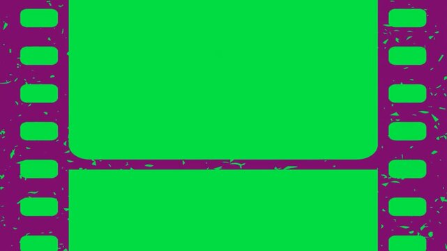 Deep purple margin outline frame holding a vivid green chroma key screen layer for video editing abstract cinematic background video editing motion graphics footages clip assets footage.