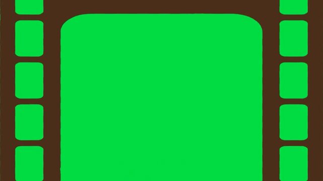 Warm brown antique borders holding a centralized green screen chroma key window for nostalgic video edits abstract cinematic background video editing motion graphics footages clip assets.