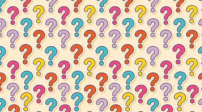 Colorful question mark seamless pattern background illustration