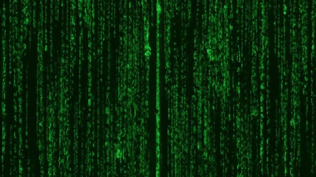 Abstract Green Digital Rain Background Animation