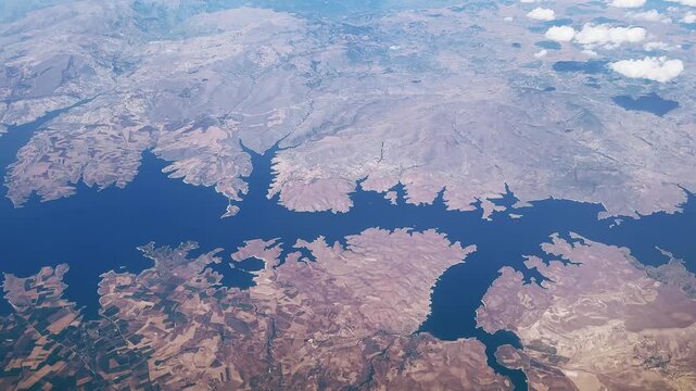 Aerial View of Keban Dam and Munzur River with Stunning Landscapes