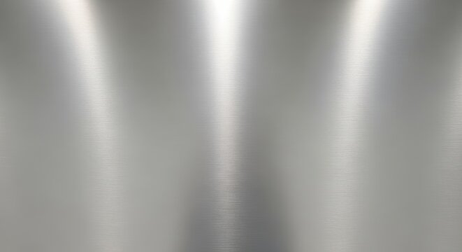 Brushed Silver Aluminum Metal Texture Background With Subtle Lighting Effects