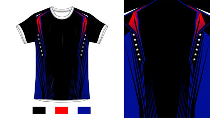 esport jersey design template with abstract geometric patterns for custom team apparel © Tuvv Creative