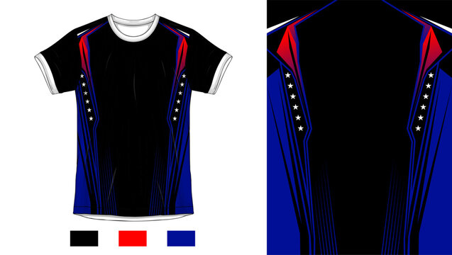 esport jersey design template with abstract geometric patterns for custom team apparel