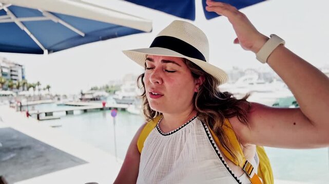 Athens Marina Respite: Tourist Feels the Summer Breeze