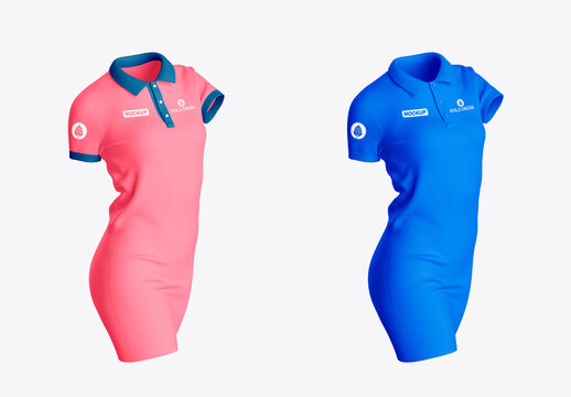 Woman's Polo Dress Mockup