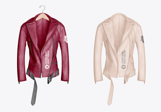 Leather Jacket on Hanger Mockup