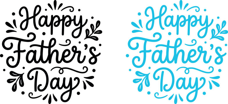 Happy Fathers Day Typography Vector Design