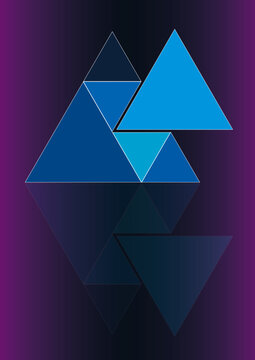 Layout Dreiecke blau