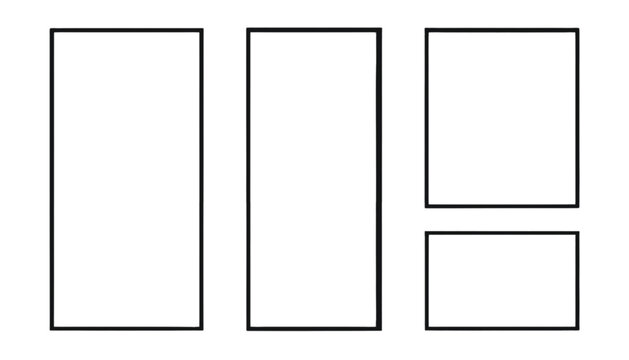 Rectangles arranged in a group create a clean layout for professional graphic design compositions here.