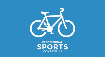 Fototapeta premium Minimalist Bicycle Design Illustrating Professional Sports and Competitive Spirit