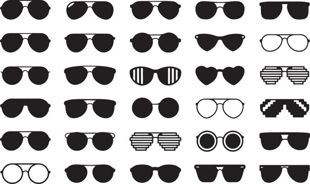 Variety of stylish sunglasses and eyeglasses collection
