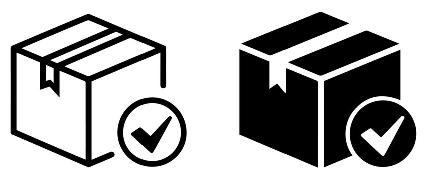 package delivery approved box icon