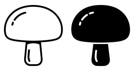 mushroom fungus icon outline filled © graphenitix