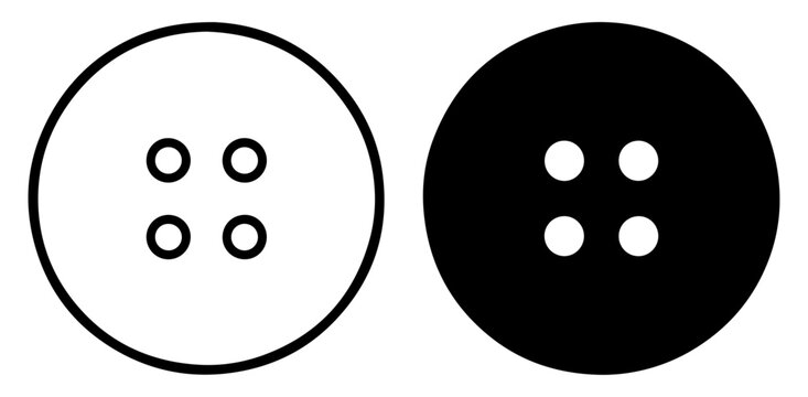 clothes sewing button vector icon