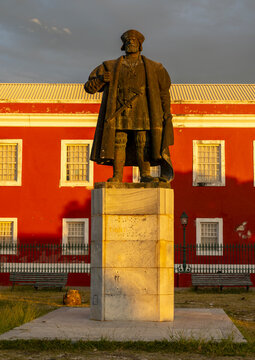 Vasco da Gama in front of Palacio De Sao Paulo, Nampula Province, Island of Mozambique, Mozambique