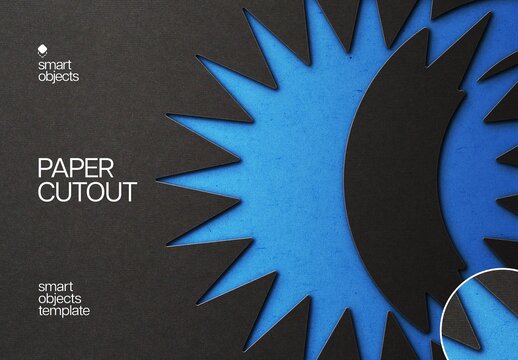 Cut Out Text Effect &ndash; Black Paper Typography for Logo, Poster & Branding (PSD)