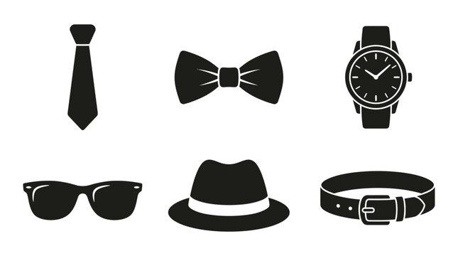 mens accessories silhouette tie bowtie watch sunglasses