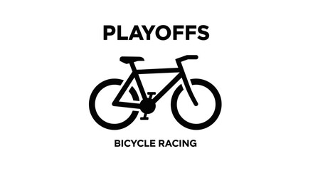 Fototapeta premium Playoffs Bicycle Racing Minimalist Design For Sporting, Events, Competitions and Leisure Activities
