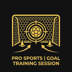 Fototapeta premium Professional Football Goal Training Session Icon for Pro Sports Team and Goal Management