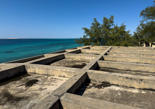 Abandoned Grand Hotel aquariums, Bazaruto archipelago, Santa Carolina island, Mozambique