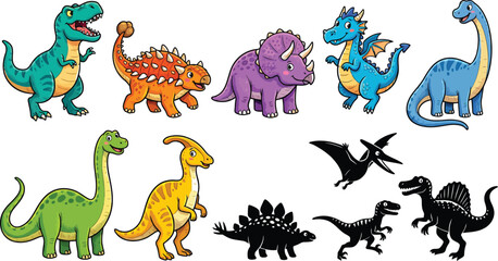 Dinosaurs Isolated on on a transparent background © Md