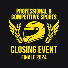 Fototapeta premium Racing Event Announcement: Professional Sports Finale Celebrating Competition, Motorcar Excitement