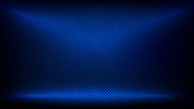Dark blue textured background with diagonal stripes and dramatic spotlight illumination for presentation backdrop