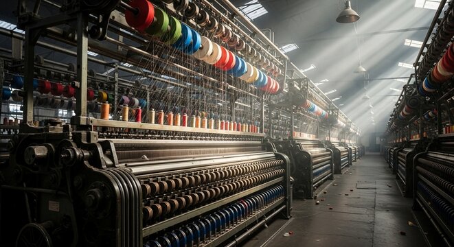 Industrial textile production machinery