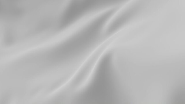 Soft white pastel silk fabric forms smooth satin cloth wave in 3d animation liquid flowing motion, wavy texture elegant folds abstract background gentle curves calm refined textile surface design