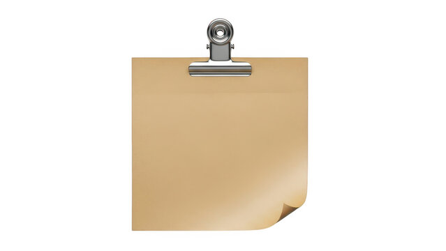 Blank sticky note on a surface with shadow