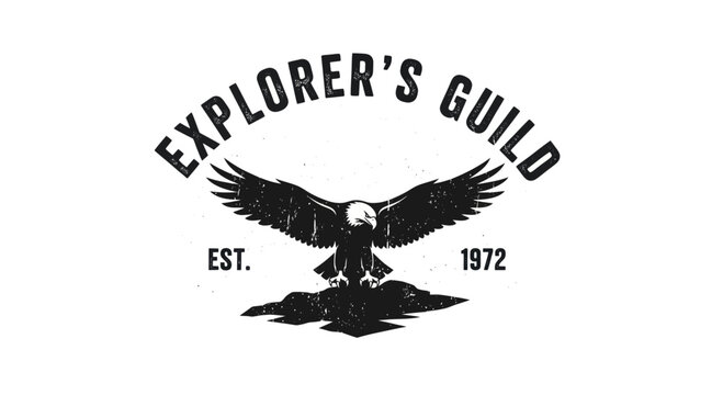 Explorers Guild Logo with Eagle and Established Date.