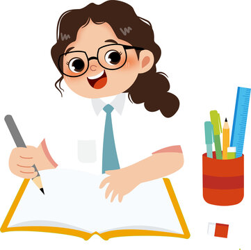 Student thingking and studying