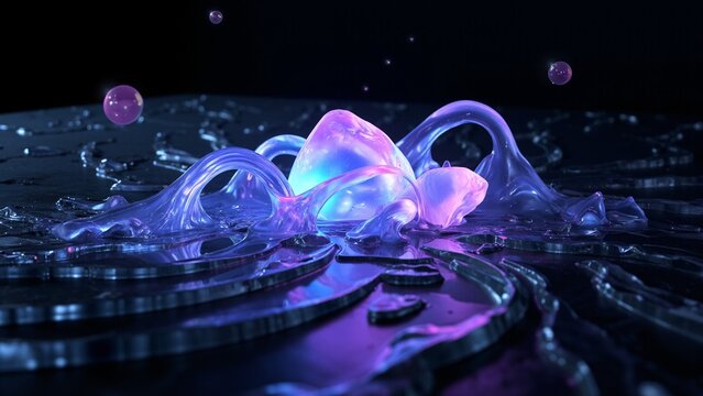 Cyberpunk Glass Liquid Tech