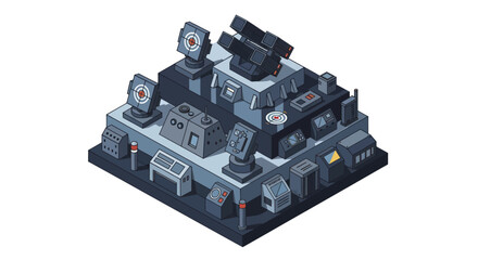 Futuristic Military Base with Advanced Technology and Weapons. © Vario