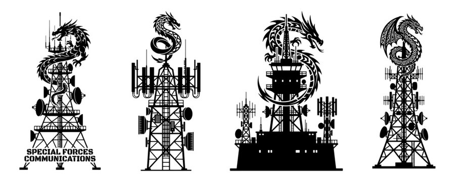 Vintage Weightlifting Barbells and Dumbbells Set in Monochrome Line Art Style