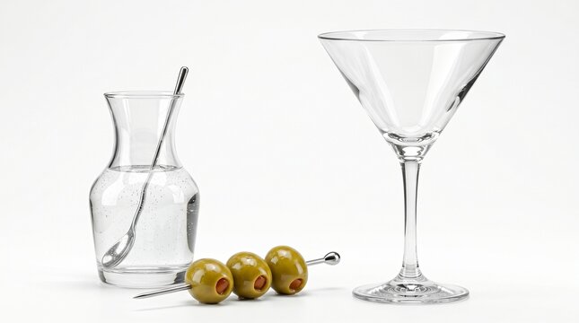 glass decanter olive barware drink beverage alcohol party celebration garnish mixology bartending serving stemware tableware gourmet luxury elegant sophisticated refined fancy