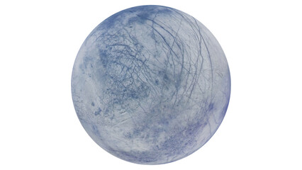 Europa the smallest of Jupiter's four Galilean moons 3d rendering illustration © SN