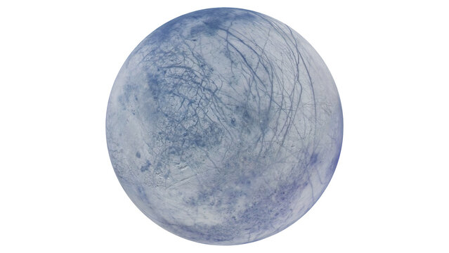 Europa the smallest of Jupiter's four Galilean moons 3d rendering illustration