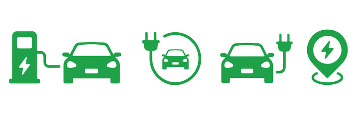 "Car parking lot signpost icons set flat minimalist style blue template" © DXD RAKIIB