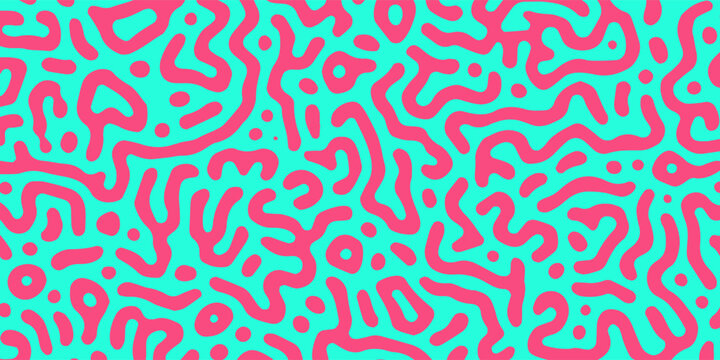Psychedelic abstract background made by generative algorithm: Reaction-diffusion or Turing pattern formation.